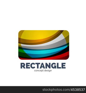 Vector rectangle logo, abstract template