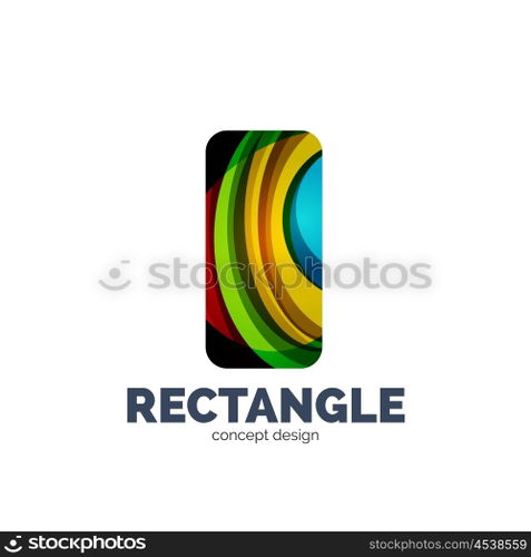 Vector rectangle logo, abstract template