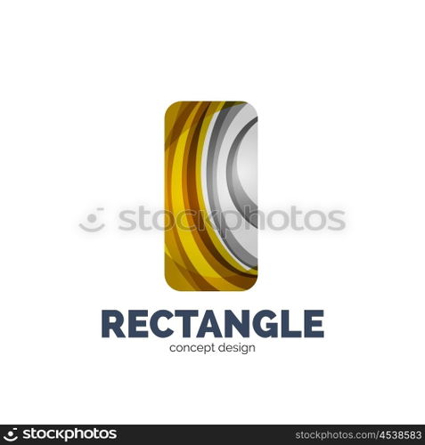 Vector rectangle logo, abstract template