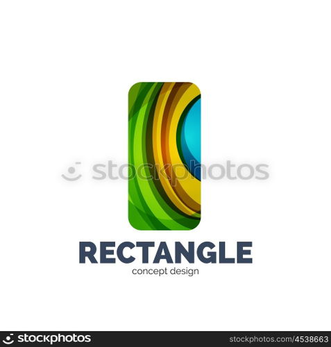 Vector rectangle logo, abstract template