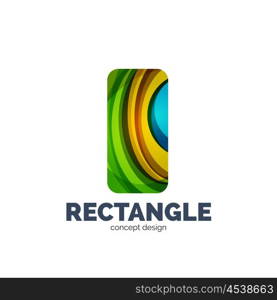 Vector rectangle logo, abstract template