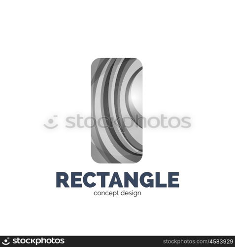 Vector rectangle logo, abstract template