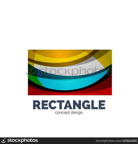 Vector rectangle logo, abstract template