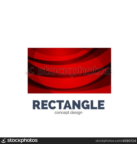 Vector rectangle logo, abstract template