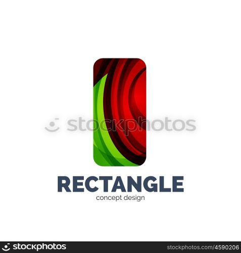 Vector rectangle logo, abstract template