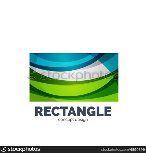Vector rectangle logo, abstract template