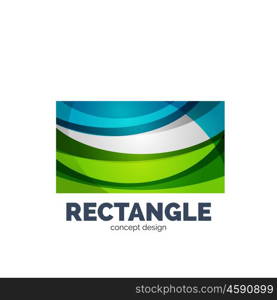 Vector rectangle logo, abstract template