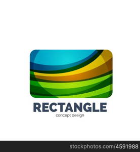 Vector rectangle logo, abstract template