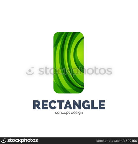 Vector rectangle logo, abstract template