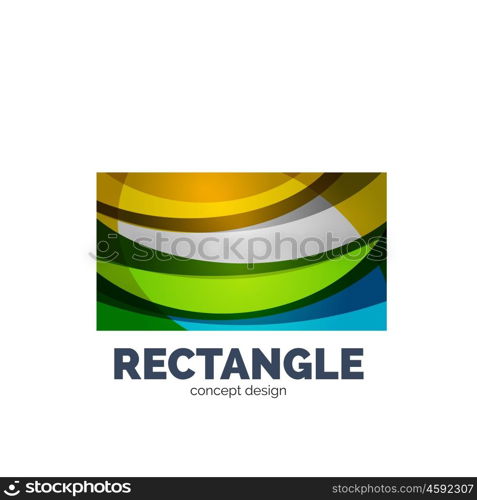 Vector rectangle logo, abstract template