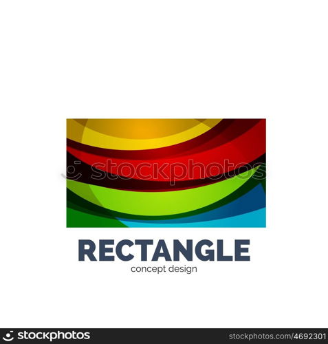 Vector rectangle logo, abstract template