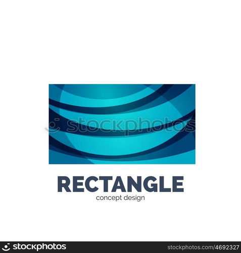 Vector rectangle logo, abstract template