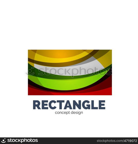 Vector rectangle logo, abstract template