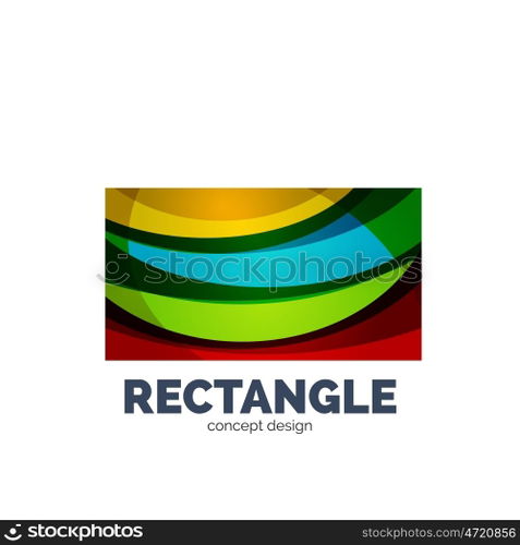 Vector rectangle logo, abstract template