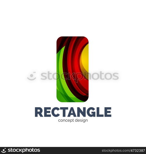 Vector rectangle logo, abstract template