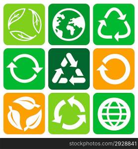 Vector recycle signs and symbols