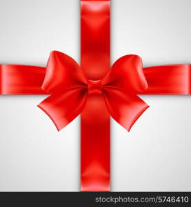 Vector Red bow isolated on white background EPS 10. . Red bow isolated on white background
