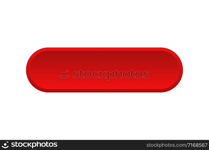 Vector red buttons isolated. Blank red menu button. Click icon vector. Subscribe button icon. Round button. Red button. EPS 10