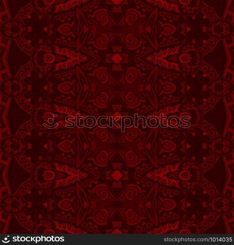 Vector Red Chinese New Year patter. Doodle Ethnic Abstract Seamless background ornamental. Vector illustration.. Abstract red geometrical background seamless pattern vector