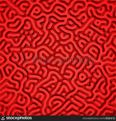 vector red design Turing morphogenesis reaction diffusion pattern organic ornament background. turing morphogenesis reaction diffusion pattern