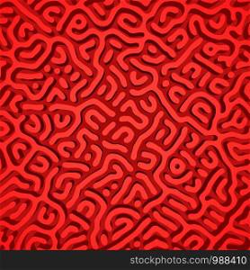 vector red design Turing morphogenesis reaction diffusion pattern organic ornament background. turing morphogenesis reaction diffusion pattern