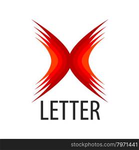 vector red logo Abstract letter X