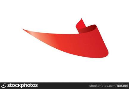 vector red ribbon. Vector red ribbon. Design element. Illustration of flag