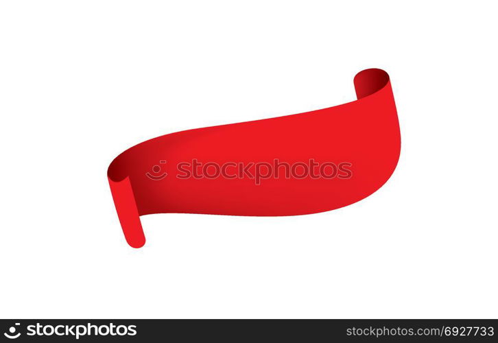 vector red ribbon. Vector red ribbon. Design element. Illustration of flag