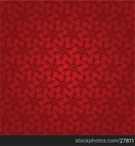vector red seamless background with snowflakes