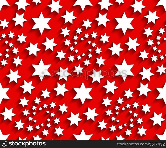 Vector Red Seamless Star Pattern