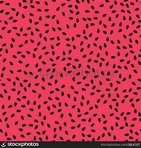 vector red watermelon seamless pattern with black seeds. abstract watermelon seamless background illustration