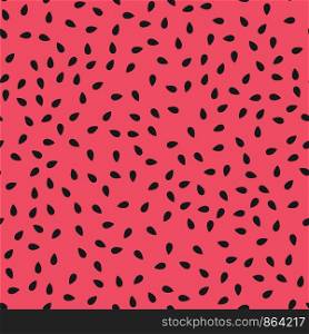 vector red watermelon seamless pattern with black seeds. abstract watermelon seamless background illustration