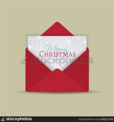 Vector Retro Envelope. Vector retro Christmas envelope with place for text
