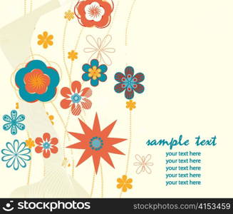 vector retro floral background