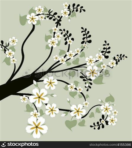vector retro floral illustration