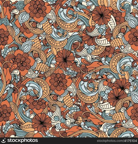 vector retro floral seamless pattern