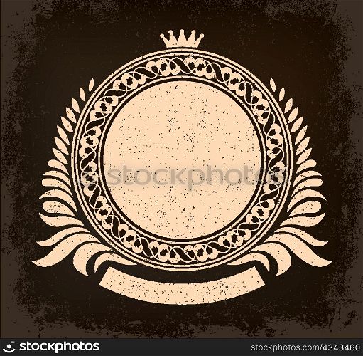 vector retro label with grunge background