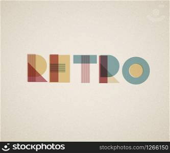 vector retro lettering background