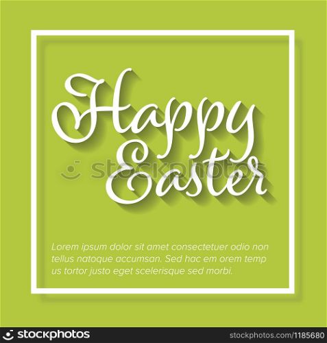 Vector retro Paper card / poster with white lettering Happy Easter