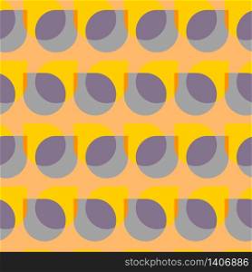 Vector Retro Water Drop Overlapping Pattern, Gray & Yellow