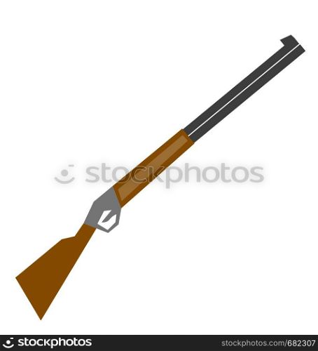 vector Rifle sport shooting cartoon illustration isolated on white background.. Rifle sport shooting vector cartoon illustration.