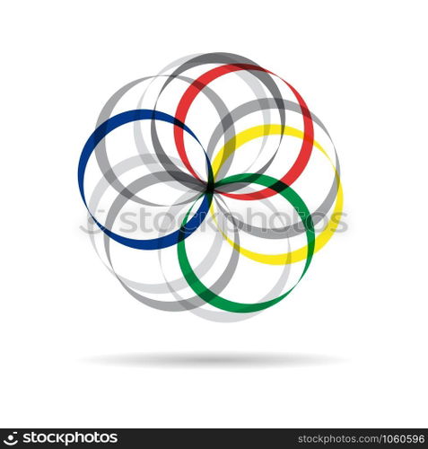 Vector Rings Background Multicolor