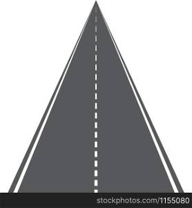 Vector road or highway with markings on white background