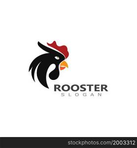 Vector Rooster head logo of animal design template