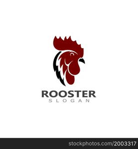 Vector Rooster head logo of animal design template