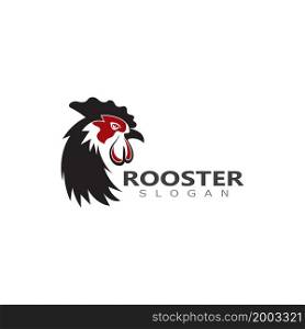 Vector Rooster head logo of animal design template