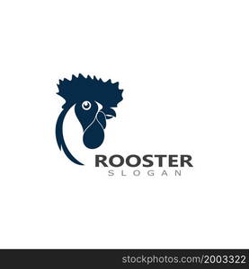 Vector Rooster head logo of animal design template