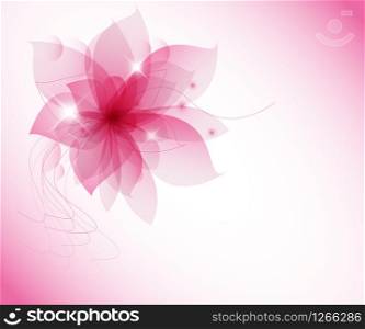Vector rose flower on white background
