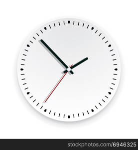 vector round background illustration of a wall clock face with no numbers. time watch icon graphic design, showing about 2 o&rsquo;clock. eps10