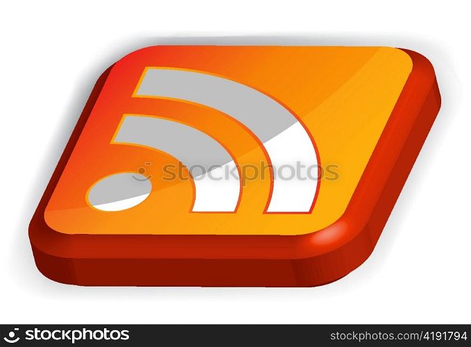 vector rss 3d icon